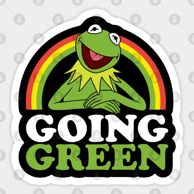 Muppets Kermit The Frog - Going Green Sticker by Bob Charl